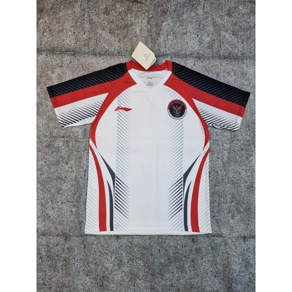 JERSEY KAOS T-SHIRTS BADMINTON OLIMPIADE TOKYO PUTIH