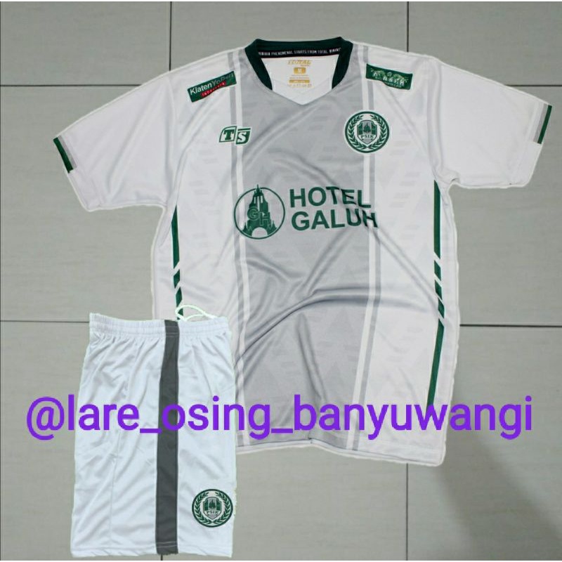 SETELAN DEWASA PSIK KLATEN ORIGINAL AWAY PIALA SOERATIN 2017 PUTIH JERSEY CELANA ORI RETRO