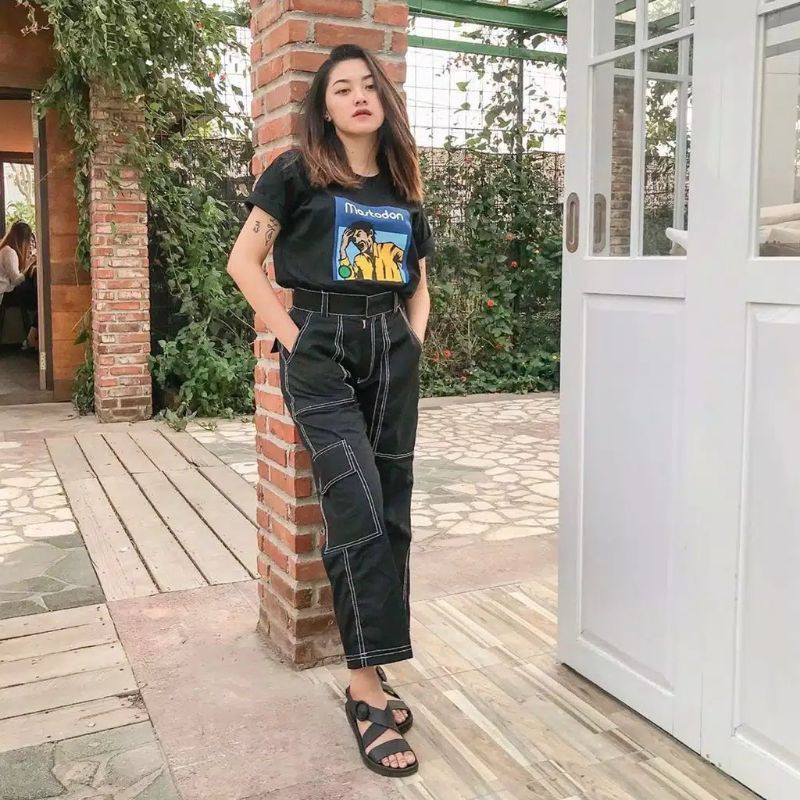 Amber Chino Pants Wanita Celana Korea Cewek Terbaru 