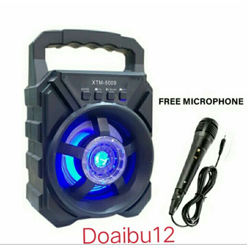 Cod//Bayar ditempat speaker Bluetooth Portable Free mic karaoke