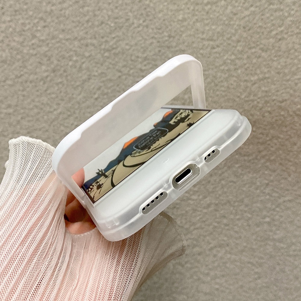Casing Soft Case iPhone 13 Pro Max X XS Max XR 11 Pro Max 12 Pro Max Motif Kartun The North Face