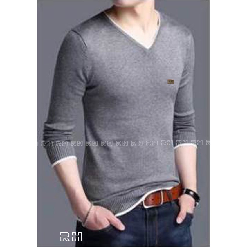 SWEATER RAJUT V NECK PRIA SWITTER PRIA ATASAN RAJUT SWEETER PRIA CARDIGAN BAJU RAJUT