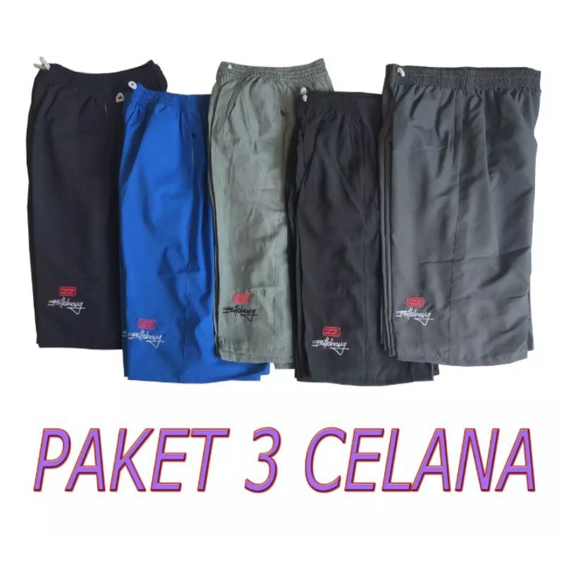 PROMO 3 PCS CELANA HAWAI BILABONG /CELANA PENDEK PRIA/CELANA SANTAI