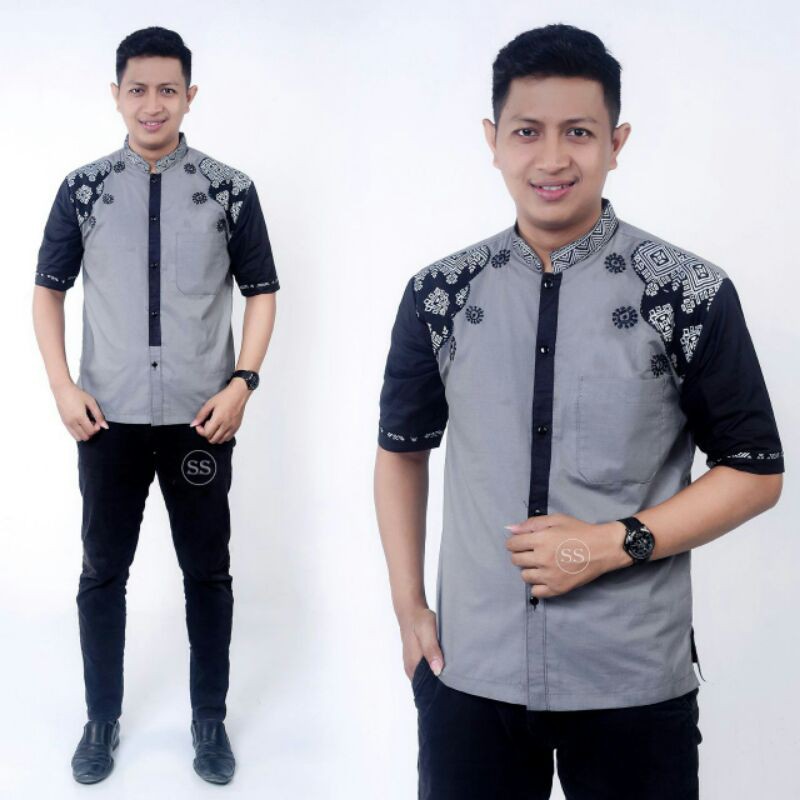 baju Koko muslim batik modern