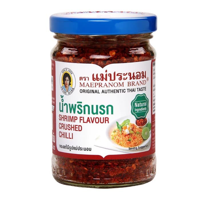 

Shrimp Crushed Chilli MaePranom 134gr Thailand Cabe Bubuk Udang Mae Pranom