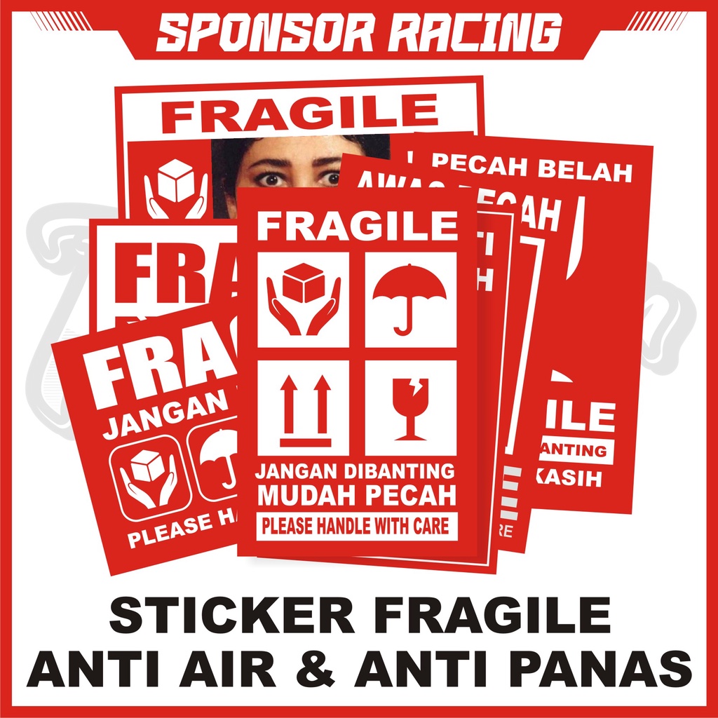 

Stiker Fragile Stiker Pecah Belah Stiker Label Pengiriman Sticker Fragile barang mudah pecah Anti air anti panas vynll