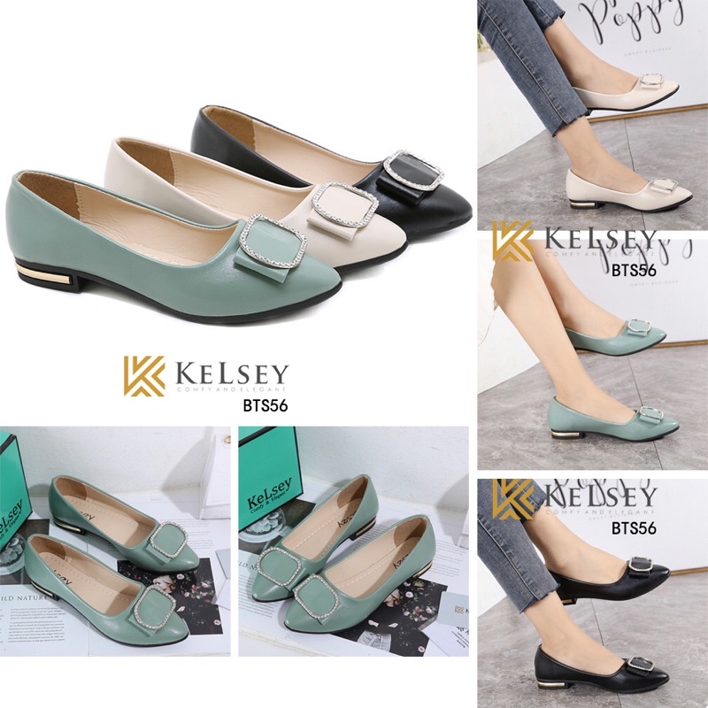 Kelsey Sepatu Flat Shoes Wanita BTS56