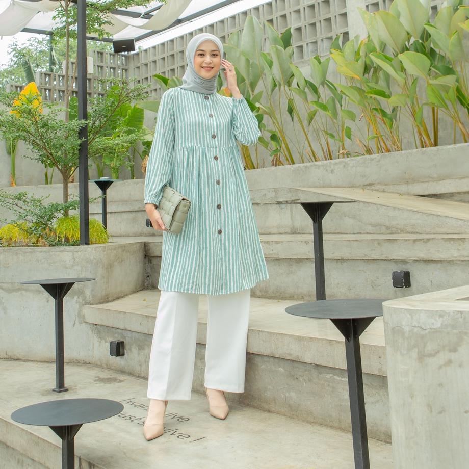 SALEE.. Le Khari Tunik Zea Tunik Rayon Busui Size S - XL