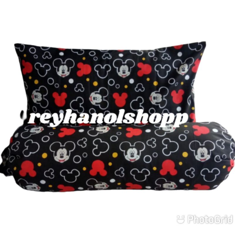 Sarung bantal sarung guling set motif karakter anak