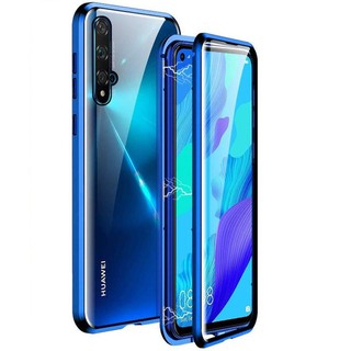 Huawei Nova 5T Nova5T Side Glass Magnetic Case Metal
