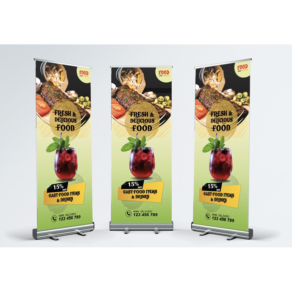 Spanduk / Banner Roll Up 60x160 Bahan Flexy | Standing Banner
