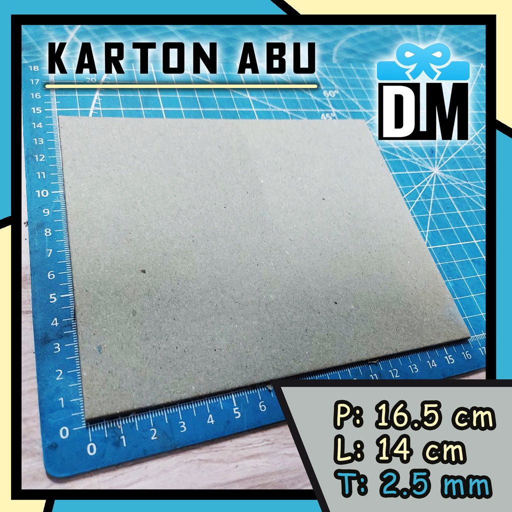 Karton Abu 16.5 x 14 cm / 16x14cm / 16x14 cm / 165 x 140 mm Papan MDF Abu Duplex Tebal 2.5mm