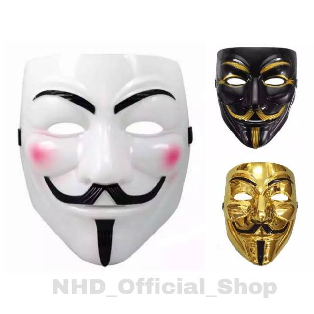 TOPENG ANONYMOUS - V VENDETTA MASK OCCUPY ANONYMOUS COSPLAY
