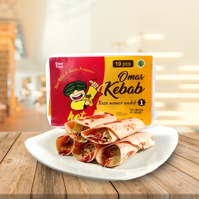 

Kebab Frozen Mini rasa Pedas Omar Kebab HOT isi 10 Kebab Mini