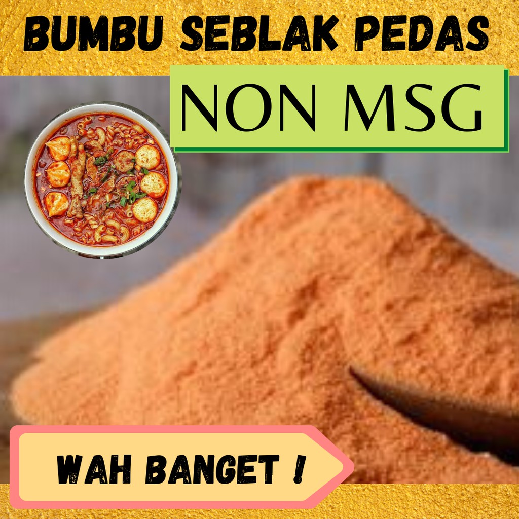 BUMBU TABUR SEBLAK PEDAS NON MSG 1 KG FOOD GRADE 1Kg Bubuk Seblak Kering Instan Bumbu Tahu Bulat