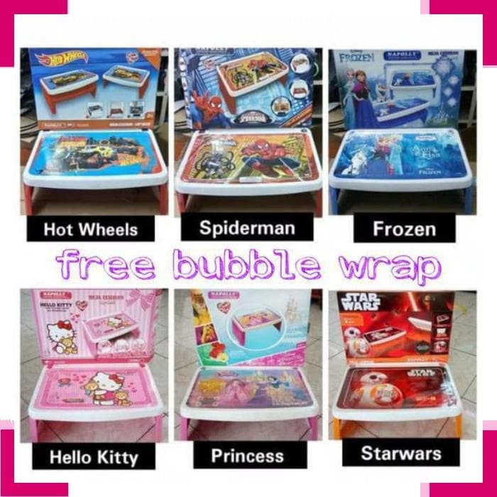 Meja Samping 2213 Meja belajar anak plastik napolly lesehan karakter