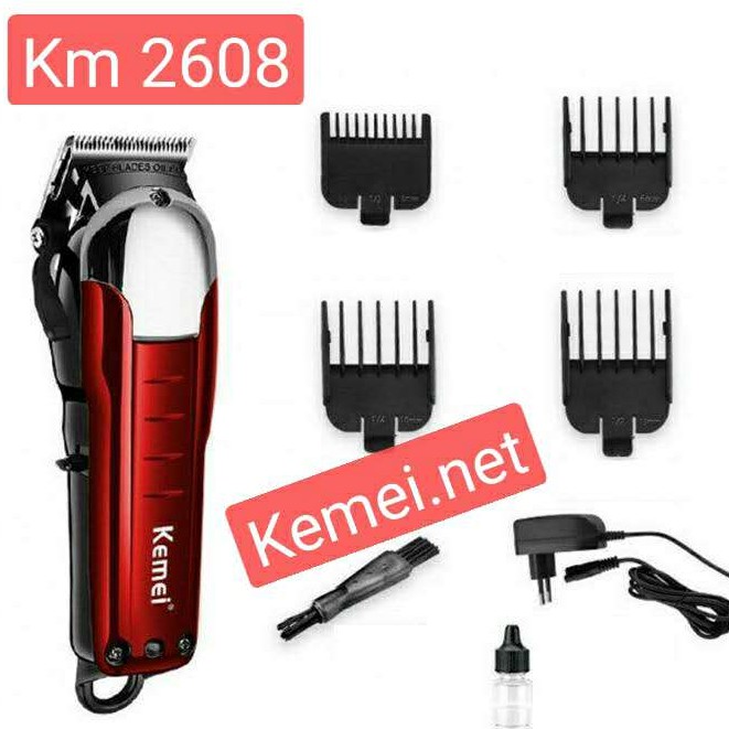 KEMEI KM-2608 Rechargeable Washable Cordless Electric Clipper