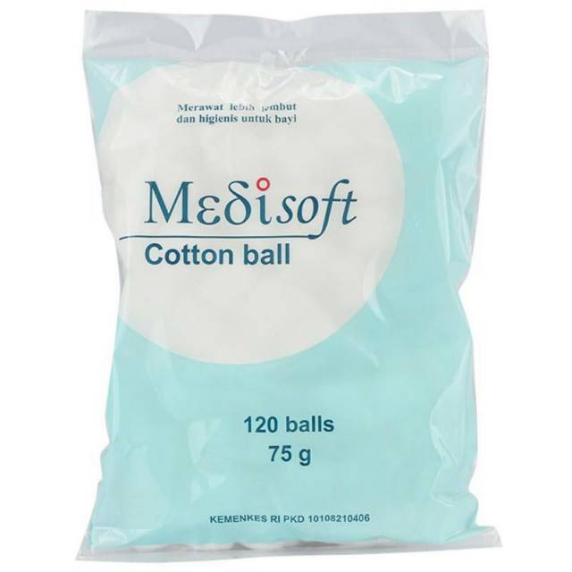 Medisoft Bola Kapas Bulat Kemasan Biru Cotton Ball isi 120