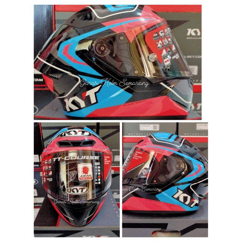 HELM FULL FACE KYT TT COURSE OVERTECH FUXIA