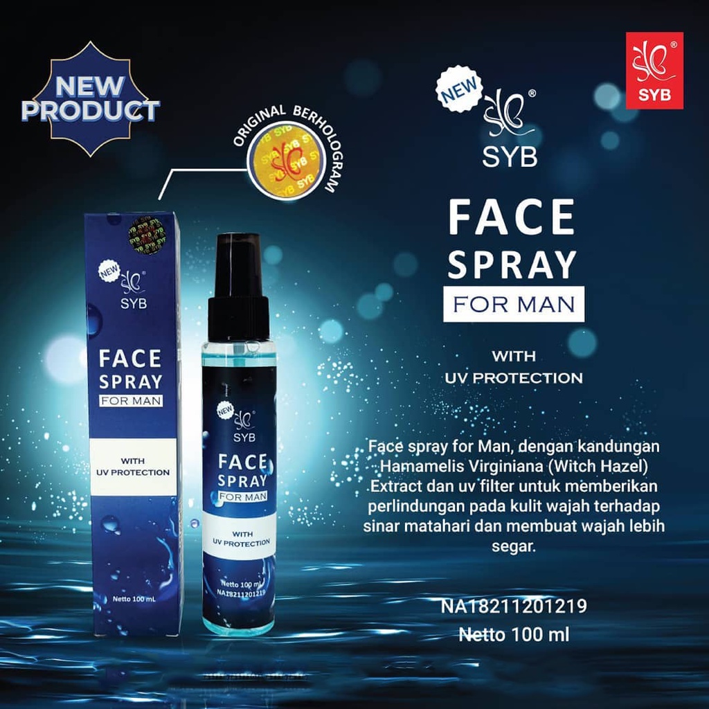 ❤ BELIA ❤ SYB Forte Face Mist | Water | Spray for Man | Aloe Vera Centella Chamomile Rose Saffron