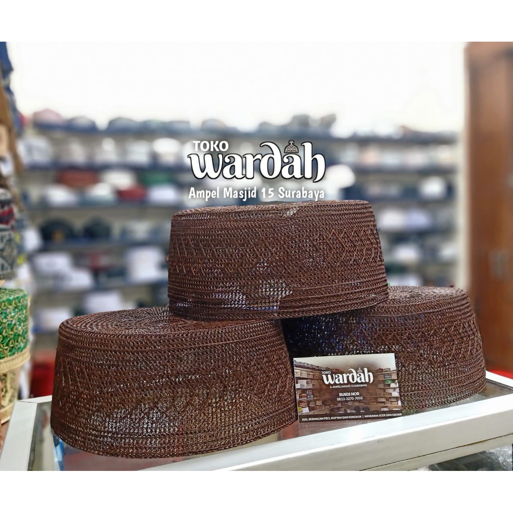 Songkok Kopiah Kopyah Peci Akar Jangang Motif Ukal Sisik