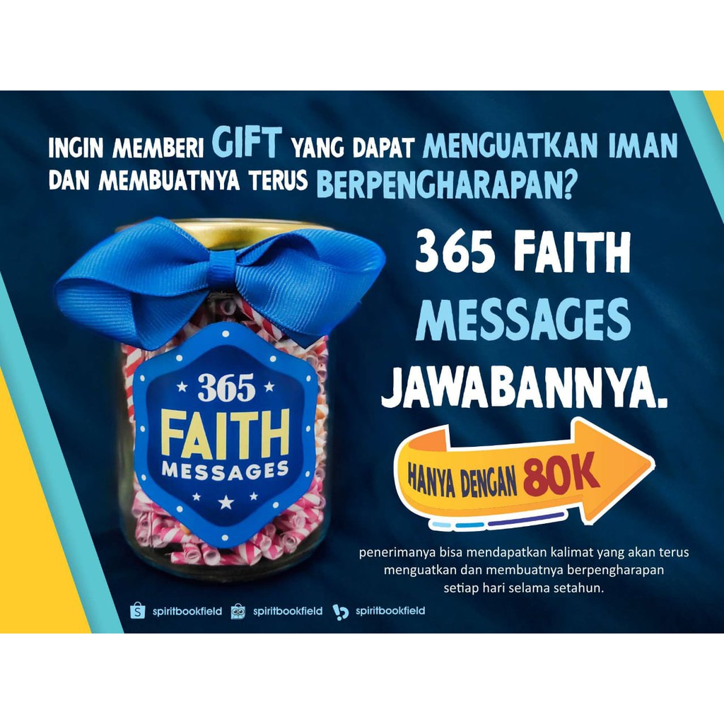 365  Faith Messages - Gift Suvenir Kristen untuk Ulang Tahun, Anniversary, Perpisahan, dll