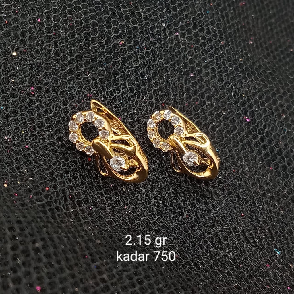 Anting Emas 17K - 2.15 gr Kadar 750 - 25