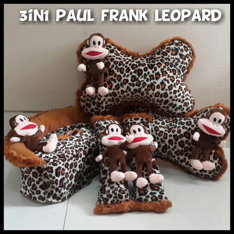 Bantal Mobil 3 In 1 Boneka Paul Frank Leopard