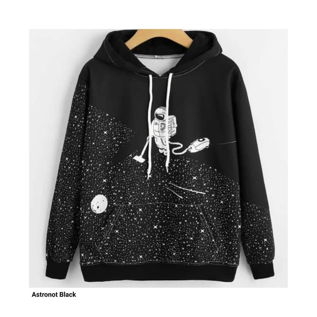 Astronot Hoodie Cowok