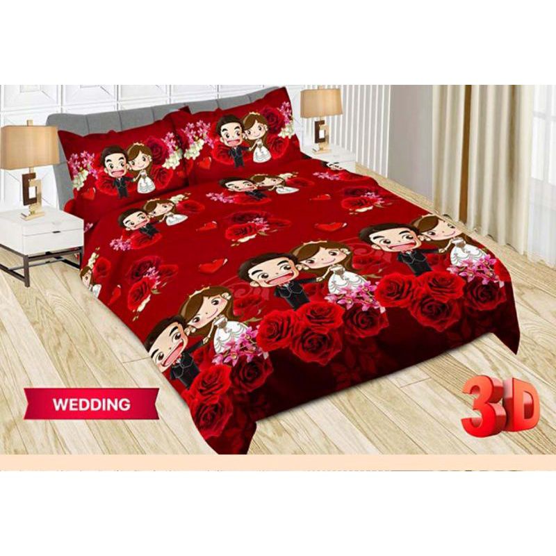 Sprei Bonita Bantal 2/4Wedding Ukuran 160/180x200
