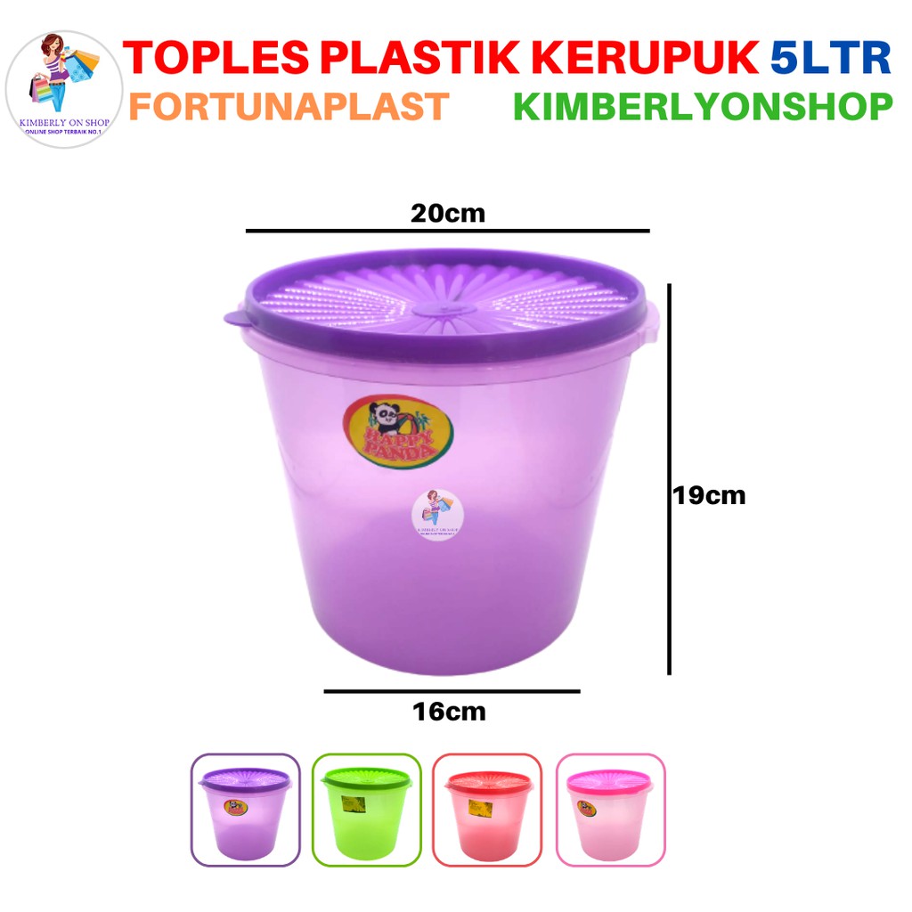 Kimberlyonshop Toples Sealware Tempat Kerupuk Peyek Plastik 5ltr Fortunaplast Lovenia