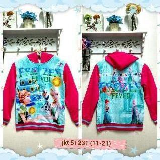 Jaket Frozen Fever Jumbo (Bahan Kaos) Import Best Quality