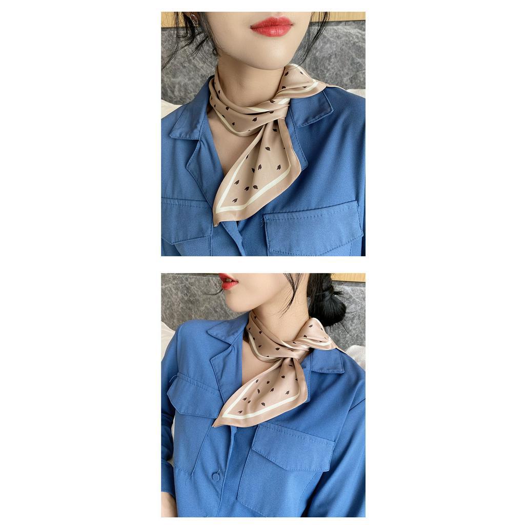 Korea Syal scarf fashion musim semi dan musim gugur baru sastra dan artistik kecil syal fashion wanita syal dekoratif gaya asing diikat tas dengan tabir surya syal