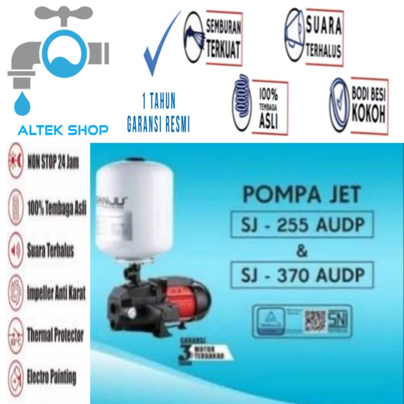 SANJU SJ-255 AUDP - SJ-370 AUDP (OTOMATIS) | POMPA AIR SUMUR DALAM