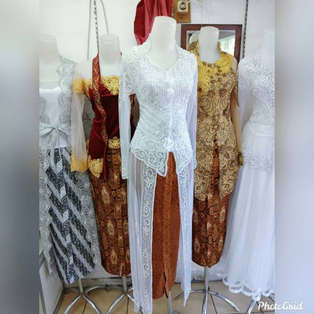 Kebaya akad nikah / baju manten panjang mata kaki L (KEBAYA SAJA)