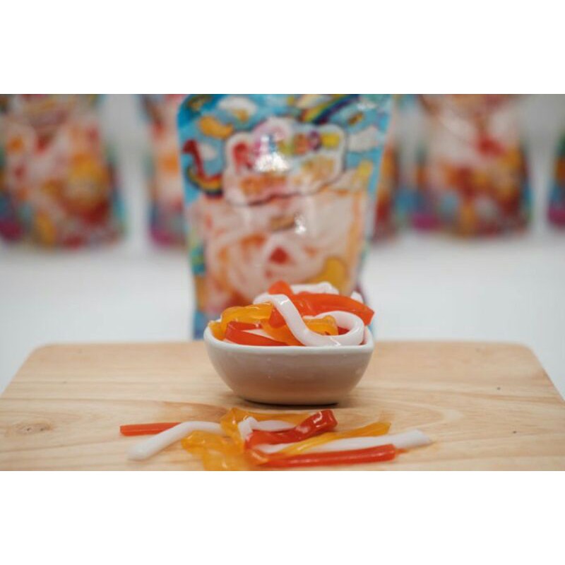 

rainbow nata jelly/500gr/mie gepeng