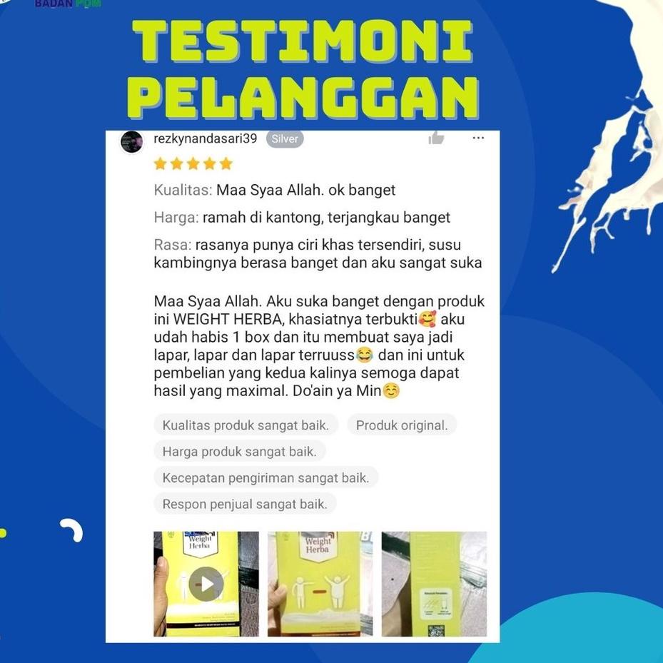 

New Weight Herba - Susu Penggemuk Penambah Berat Badan & Nafsu Makan Dari Susu Murni Etawa ORIGINAL