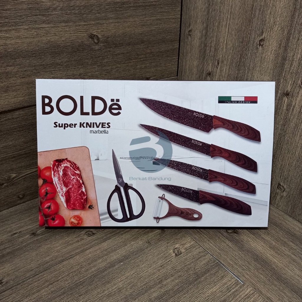 Knife Set / Pisau Set + Gunting BOLDe Marbella Series