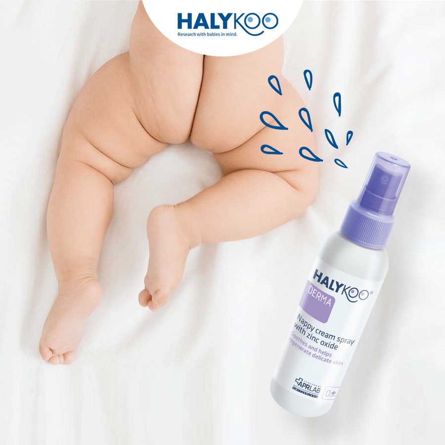 HALYKOO Nappy Cream Spray with Zinc Oxide - 0 Months + 100ml