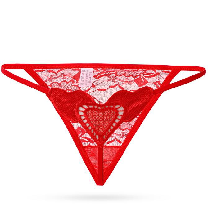 Celana dalam wanita sexy Lace pinggang celana transparan GString C191 - Merah, FREE