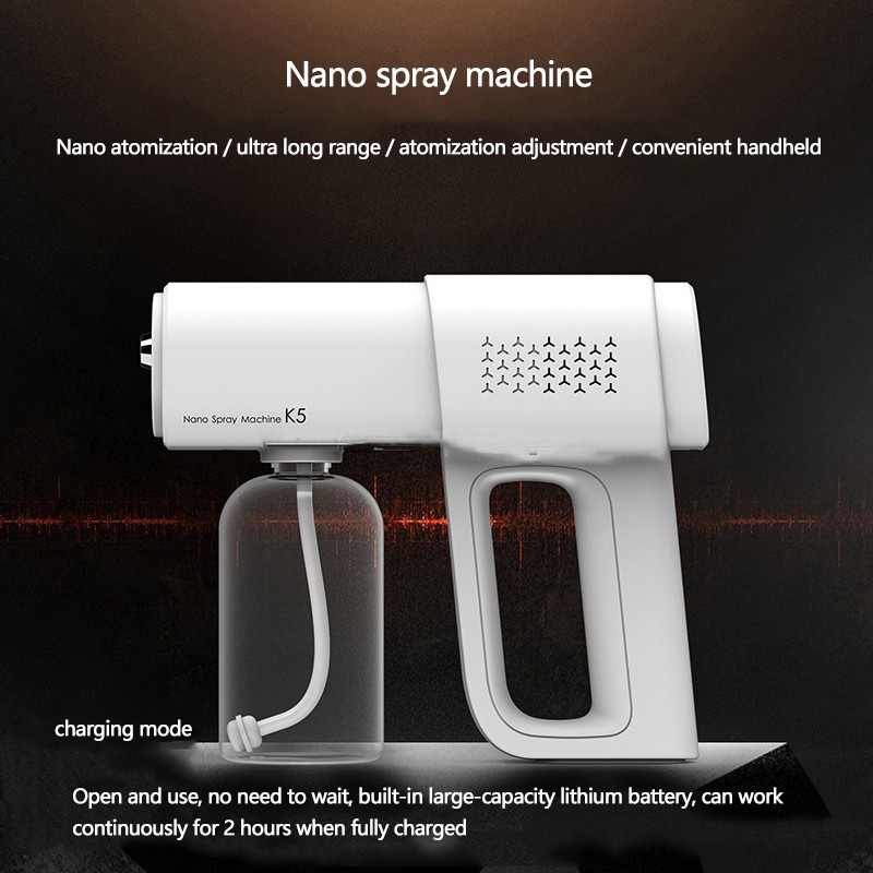 Nano Spray Gun Premium Desinfectant UV Light Wireless K5 Anti Virus