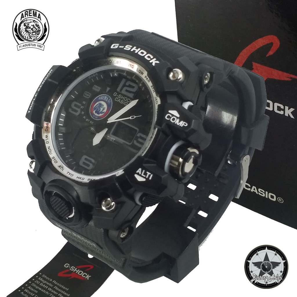 { EXCLUSIVE } JAM TANGAN AREMA DUAL TIME (LIST PUTIH)