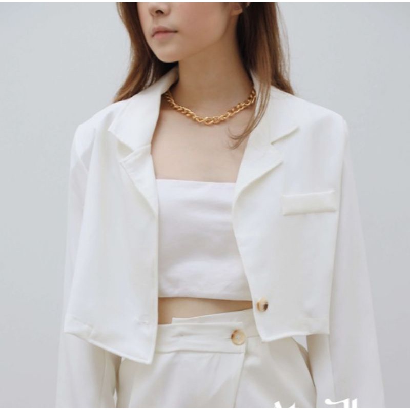 BLAZER CROP SHANA FASHION TERBARU