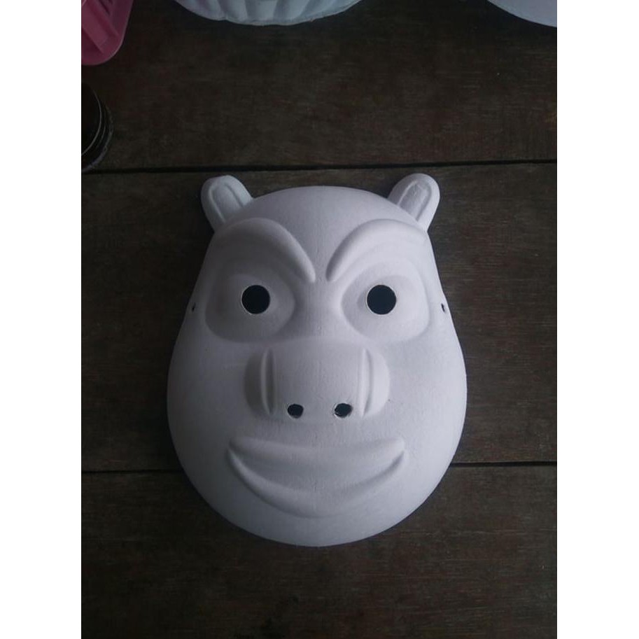 

Hanya Disini] Topeng Lukis Polos Wajah Shrek Lucu Art Craft Pulp Kudanil Lucu