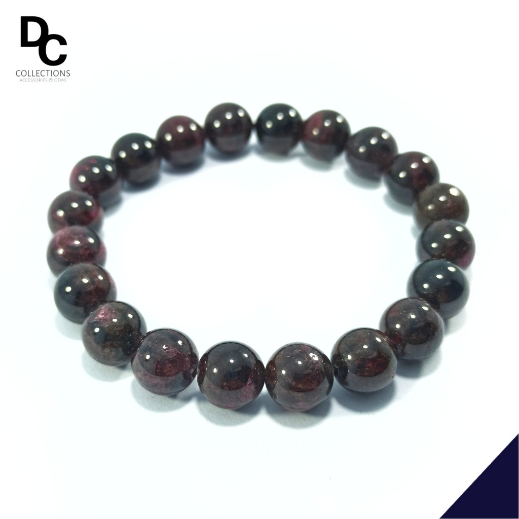 Gelang AKIK ORIGINAL NATURAL RED GARNET 10MM