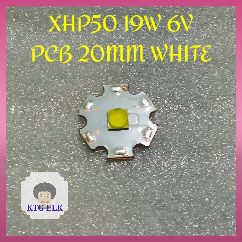LED CREE XHP50 XHP-50 19W 6V PCB 20M WHITE PLAT TEMBAGA