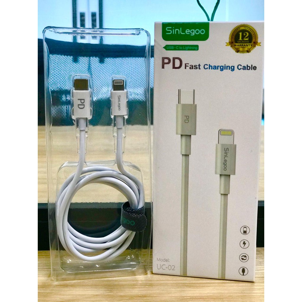 SinLegoo UC-02 PD USB Cable Type C to Lightning Fast Charging 1M GARANSI 1 TAHUN