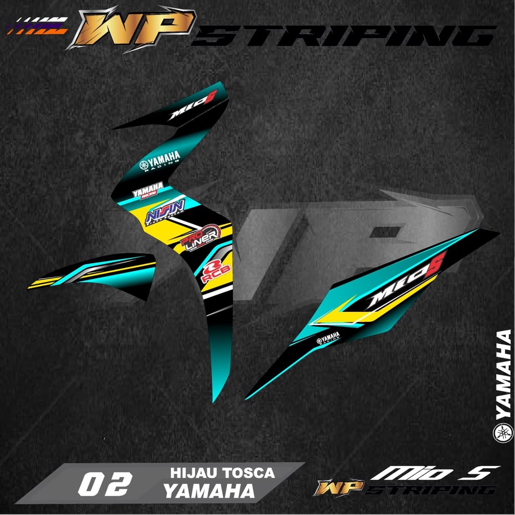 STIKER STRIPING MIO S / STCIKER VARIASI LIST SKOTLET MOTOR YAMAHA MIO S - 02