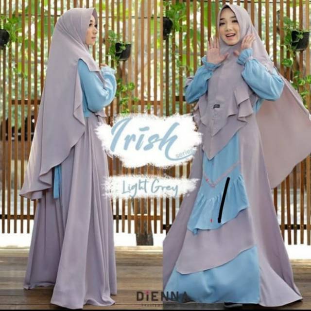 Gamis syari rempel + hijab