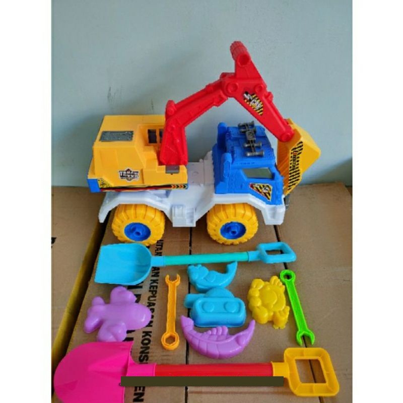 MAINAN TRUCK TRUK BEGO PASIR BIG -+40X02X40CM Mainan Truk Bego Beko Besar +Mainan Pasir AK67